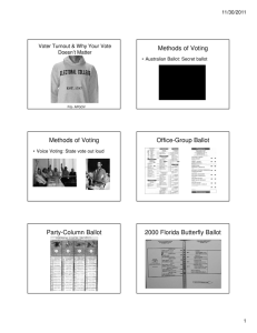 Methods of Voting Methods of Voting Office