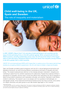 Child well-being in the UK, Spain and Sweden