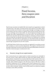 Fixed Income, Zero coupon rates and Duration