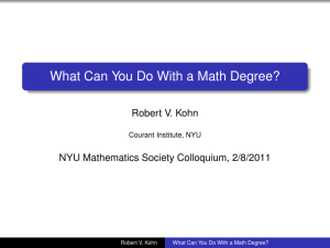 What Can You Do With a Math Degree?