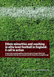 Ethnic minorities and coaching in elite level football