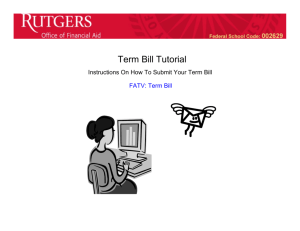 Term Bill Tutorial - Office of Financial Aid
