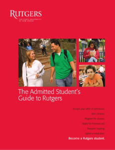 The Admitted Student's Guide to Rutgers