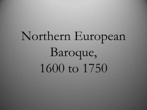 Northern European Baroque: 1600
