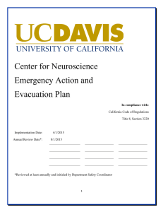 Emergency Evacuation Plan - UC Davis Center for Neuroscience