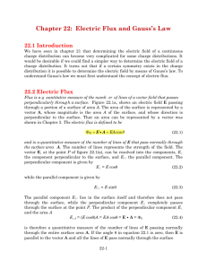 Chapter 22: Electric Flux and Gauss's Law