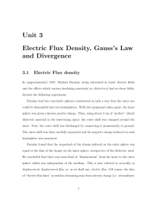 Unit 3 Electric Flux Density, Gauss's Law and Divergence 3.1