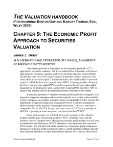 the economic profit approach to securities valuation