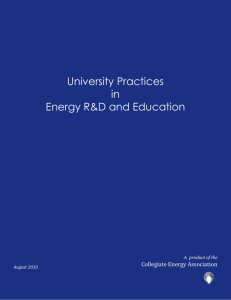 University Practices in Energy R&D and Education