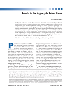 Trends in the Aggregate Labor Force - St. Louis Fed