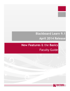 Blackboard 9.1 Faculty Guide