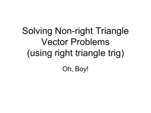Solving Non-right Triangle Vector Problems