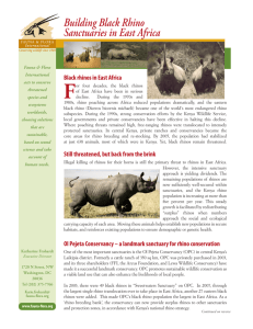 Building Black Rhino Sanctuaries in East Africa