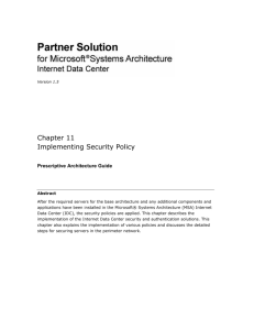 Chapter 11 Implementing Security Policy