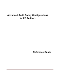 Pre-requisites for LT Auditor+ Advanced Auditing