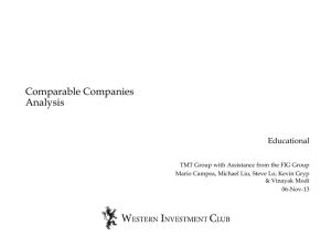 Comparable Companies Analysis