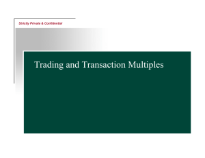 Use of Transaction Multiples