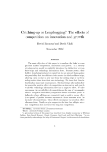 Catching-up or Leapfrogging? The effects of competition on