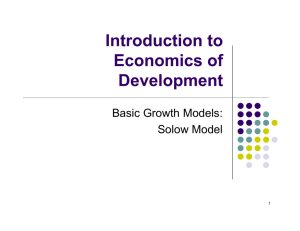 Solow Model - of Paul D. Deng