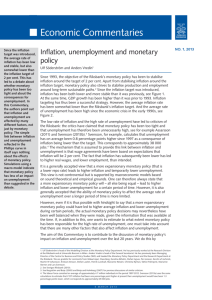 Economic Commentary: Inflation, unemployment and monetary policy