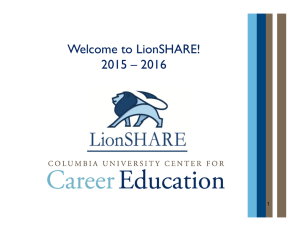 LionSHARE! - Center for Career Education