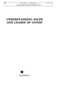 understanding sales and leases of goods