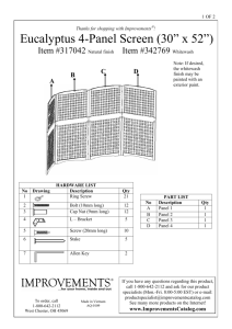 4-Panel 30"x52" Instructions