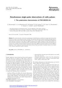 Simultaneous single-pulse observations of radio pulsars