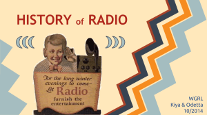 HISTORY of RADIO