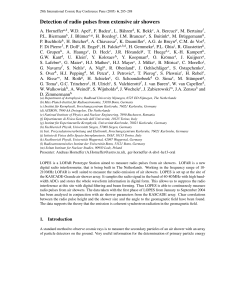 Detection of radio pulses from extensive air