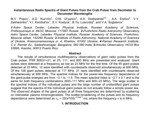 Instant Radio Spectra of Giant Pulses from the Crab Pulsar Over