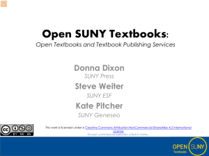 Open SUNY Textbooks: Open Textbooks and Textbook Publishing