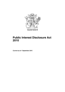 Public Interest Disclosure Act 2010