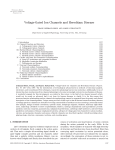 Voltage-Gated Ion Channels and Hereditary Disease