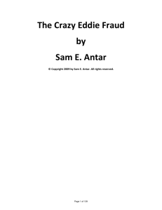 The Crazy Eddie Fraud by Sam E. Antar