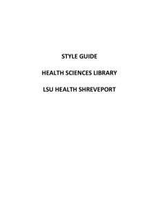 style guide health sciences library lsu health shreveport