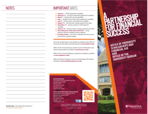 New Student Checklist - University Bursar