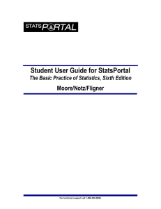 Student User Guide for StatsPortal