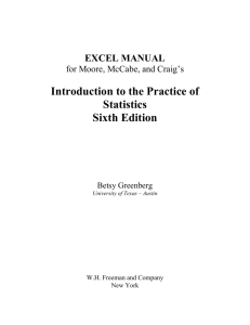 Introduction to the Practice of Statistics Sixth Edition