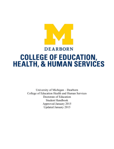 Ed.D. Handbook - University of Michigan