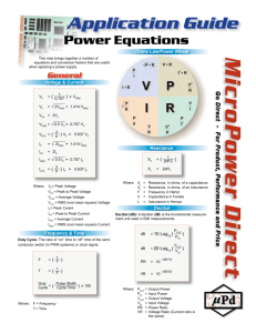 Power Supply Equations