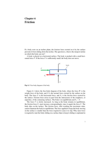 Chapter 6 Friction