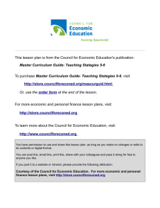 What, How and For Whom? - Council for Economic Education