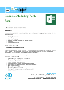 MS Financial Modeling With Excel 1 Day _11