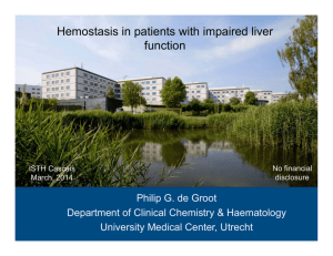 Hemostasis in patients with impaired liver function