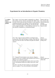 Experiments for an Introduction to Organic Chemistry