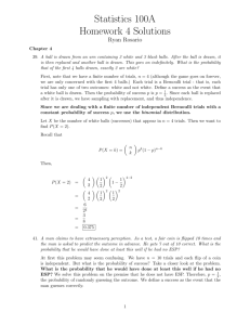 Statistics 100A Homework 4 Solutions