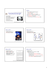 Outline What is ESP? What is ESP? What is ESP? What is ESP?