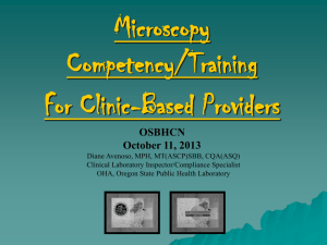 Microscopy Competency/Training For Clinic
