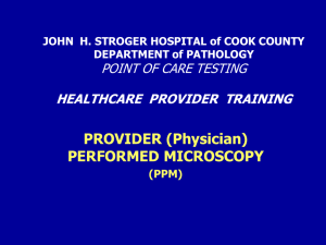 JOHN H. STROGER HOSPITAL Of COOK COUNTY DEPARTMENT Of
